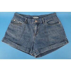 Vtg Y2K Michael G Juniors Denim Booty Shorts Sz 7 Cuffed Cotton Festival 31x3"